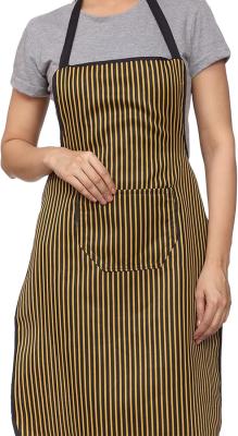 Yellow Aprons With Navy Blue Stripes 34